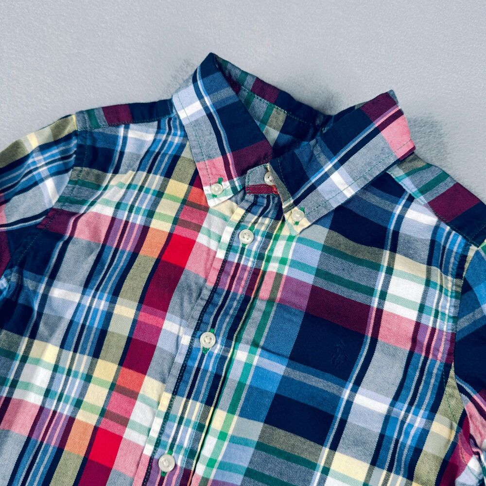 Polo Ralph Lauren Young Boy's Multicolor Plaid Long Sleeve Button Up, Boy Size 5